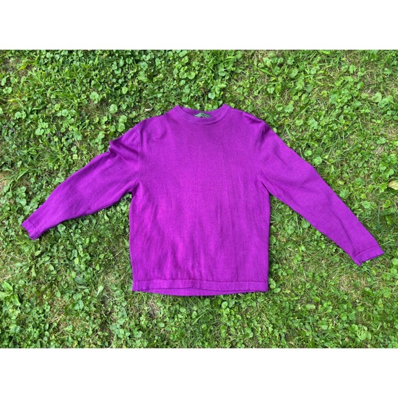 J.Mclaughlin Purple Wool Sweater Crew Neck Long Sleeve Knit Top - Picture 1 of 6